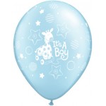 Μπαλόνια Λάτεξ 11 Its A Boy Soft Giraffe Prl Light Blue /25 τεμ