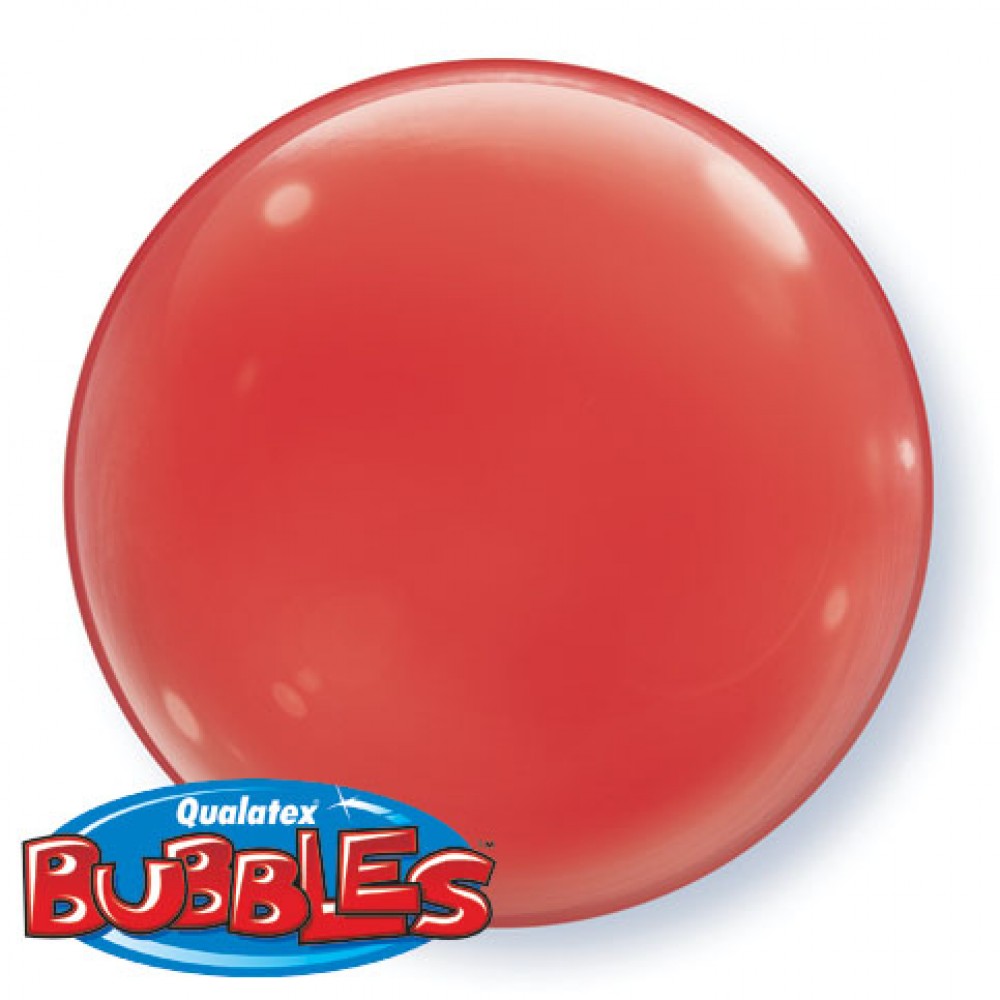 Bubble Solid Colour Red /4 τεμ