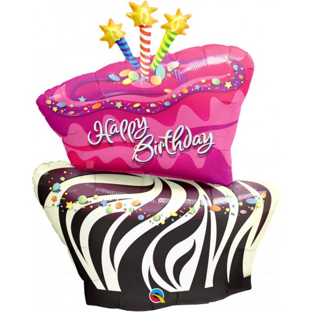 Φοιλ 41 Birthday Funky Zebra Stripe Cake