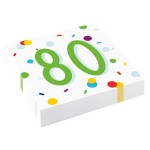 Χαρτοπετσέτες φαγητού 33εκ Party 80 Confetti Birthday /20 τεμ