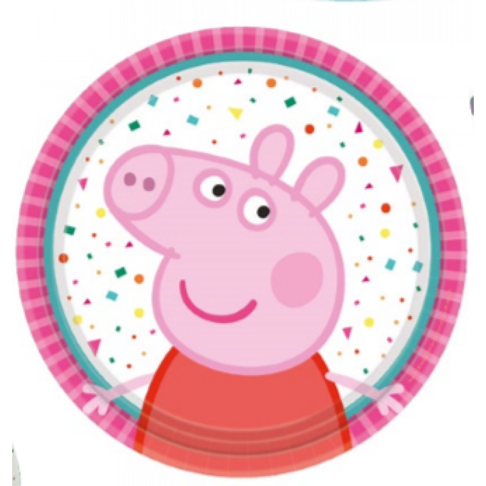 Πιάτα Χαρτ. γλυκού 18 εκ Peppa Pig / 8 τεμ