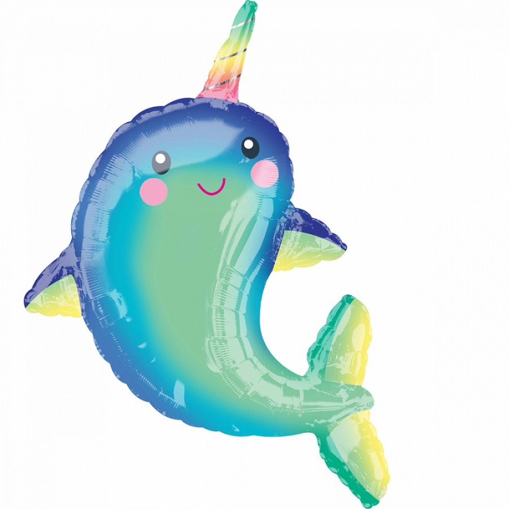 Μπαλόνι Φοιλ Supershape Happy Narwhal 73 x 99 εκ