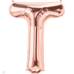 Μπαλόνι Φοιλ Γράμμα  T  Ροζ Χρυσό 34/ 86εκ