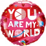 Μπαλόνι Φοιλ 18'' Διάστημα You Are My World / 46 εκ