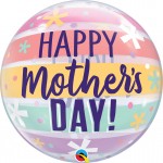 Bubble μονό Happy Mother's Day  Pastel Stripes / 56εκ