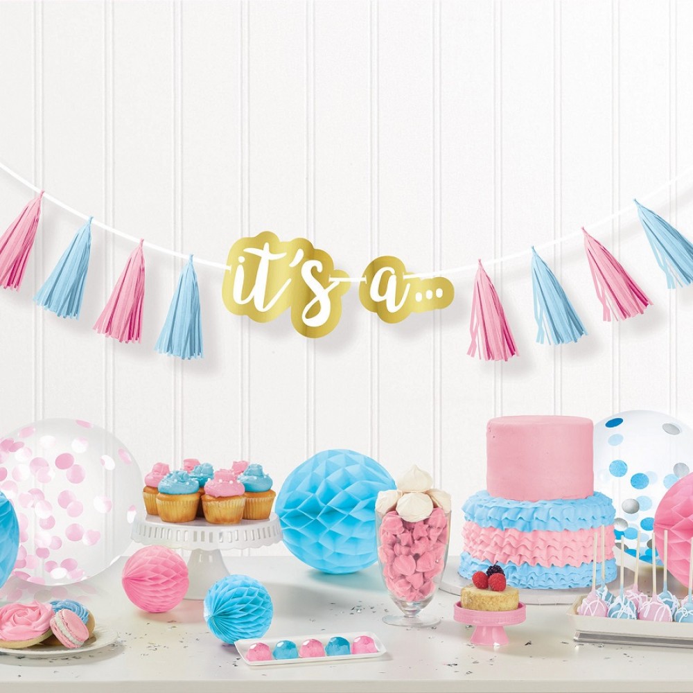 Γιρλάντα με Φούντες Tassel Garland Gender Reveal /240 εκ