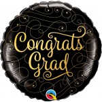 Μπαλόνι Φοιλ 18 Congrats Grad Gold Doodles / 45 εκ