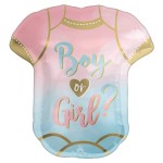 Φοιλ Σχήμα Baby Onesie The Big Reveal - Boy or Girl