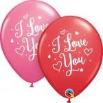 Μπαλόνια Λάτεξ 11 I Love You Hearts Script / 25 τεμ