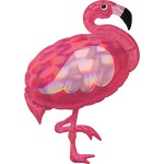 Μπαλόνι Φοιλ Σχήμα Holographic Iridescent Pink Flamingo  / 71 εκ x 83 εκ - Φλαμίνγκο