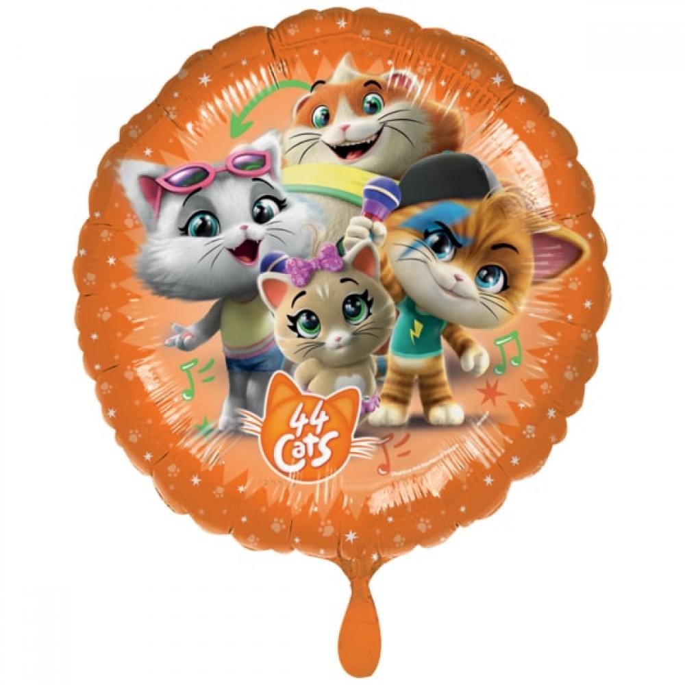 Standard 44 Cats Foil Balloon / 43 cm