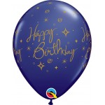 Μπαλόνια 11 Birthday Swirls & Sparkle  Navy Blue /25 τεμ