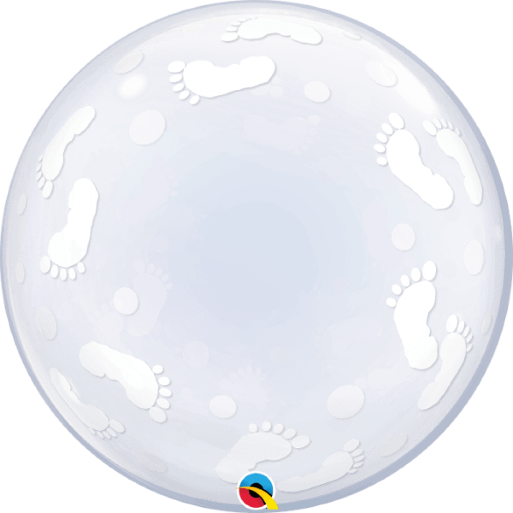 Deco Bubble 24 Inches Baby Footprints