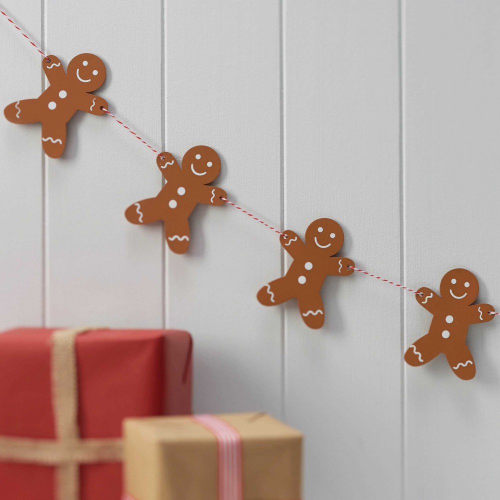 Γιρλάντα ξύλινη Gingerbread Man / Christmas