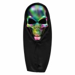 Μάσκα Σκελετός με Κουκούλα Electroplate Skull Hood - Adult One Size