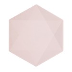 Πιάτα εξάγωνα Vert Decor Pink 26.1 x 22.6 εκ - Ροζ Παστέλ / 6 τεμ