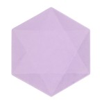 Πιάτα εξάγωνα Vert Decor Purple 26.1 x 22.6 εκ - Λιλά Παστέλ / 6 τεμ