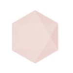 Πιάτα εξάγωνα Vert Decor Pink 20.8 x 18.1 εκ - Ροζ Παστέλ / 6 τεμ