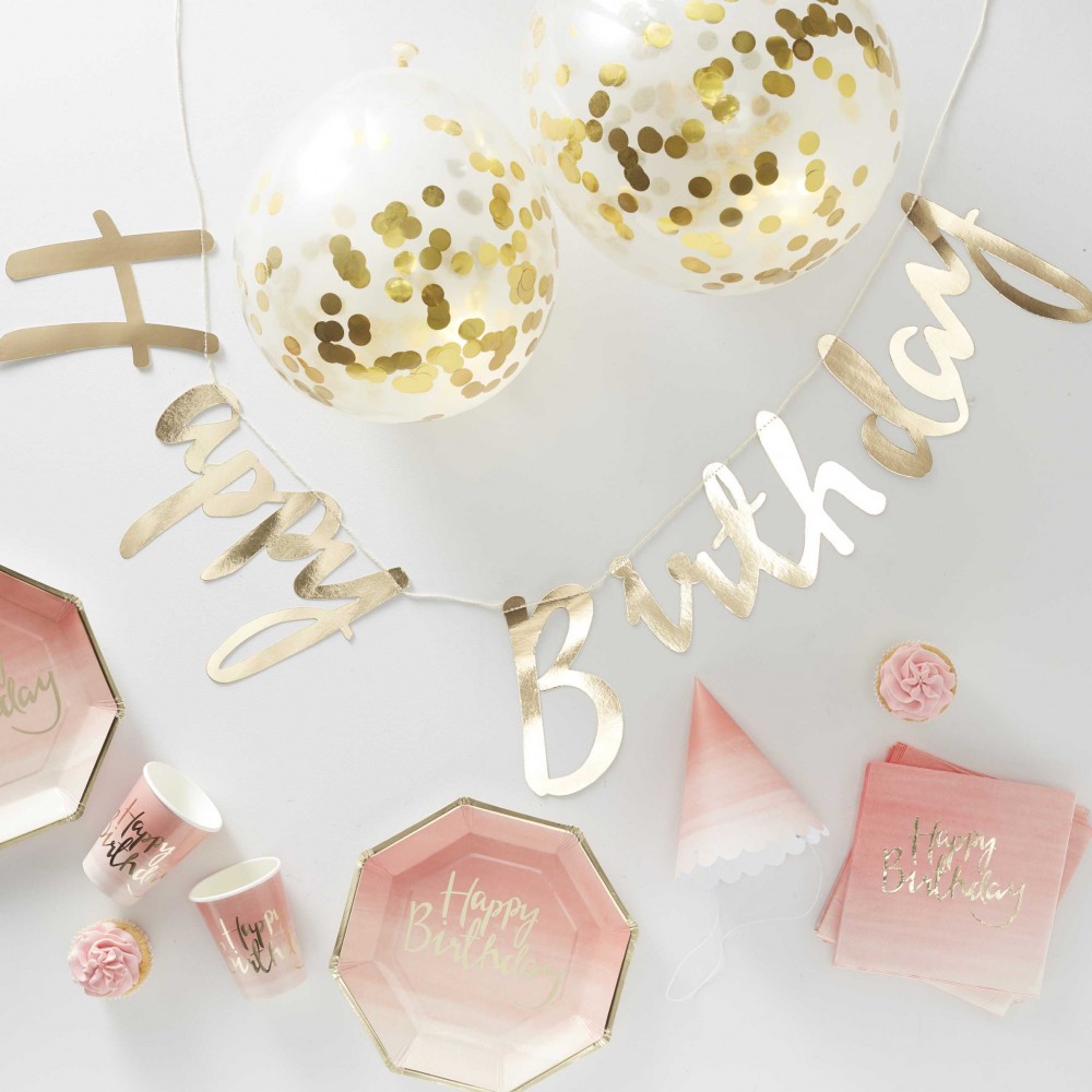 Party In A Box Ρόζ Χρυσό ombre/Pink and Gold Ombre