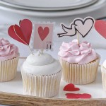 Διακόσμηση για κεκάκια Valentine's/ 12 pcs