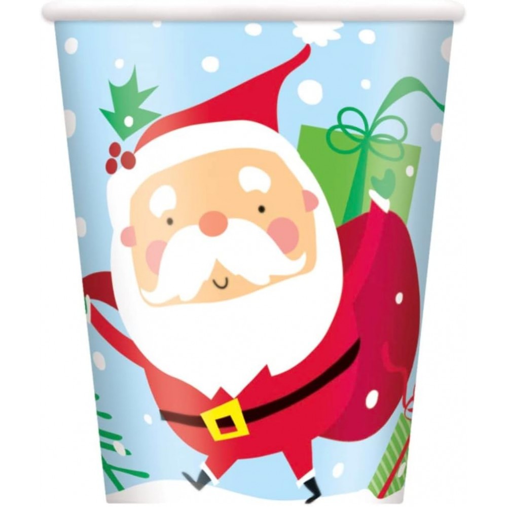 Ποτήρια Χάρτινα Άγιος Βασίλης 266ml Colorful Santa / 8 τμχ