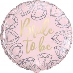 Μπαλόνι Φοιλ  18 Bride to Be Pink Diamond Trendy Theme / 46 εκ