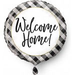 Μπαλόνι Φοιλ 18 Welcome Home Black Gingham Design / 45 εκ