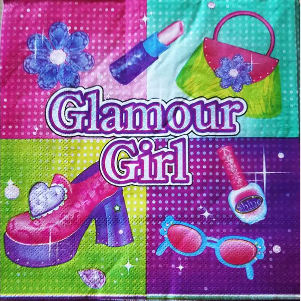 Χαρτοπετσέτες πάρτυ Glamour girl (16 τεμ)