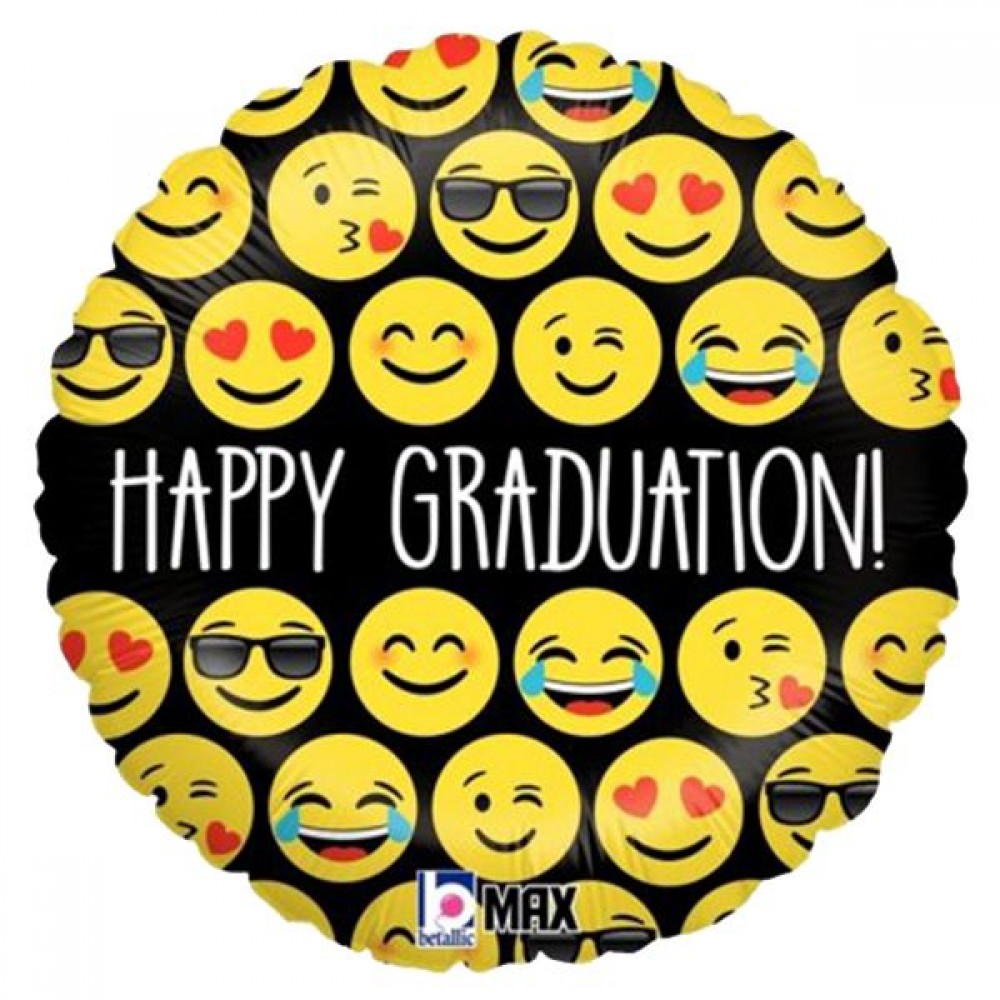 18" Μπαλόνι αποφοίτησης 'Happy Graduation' φατσούλες