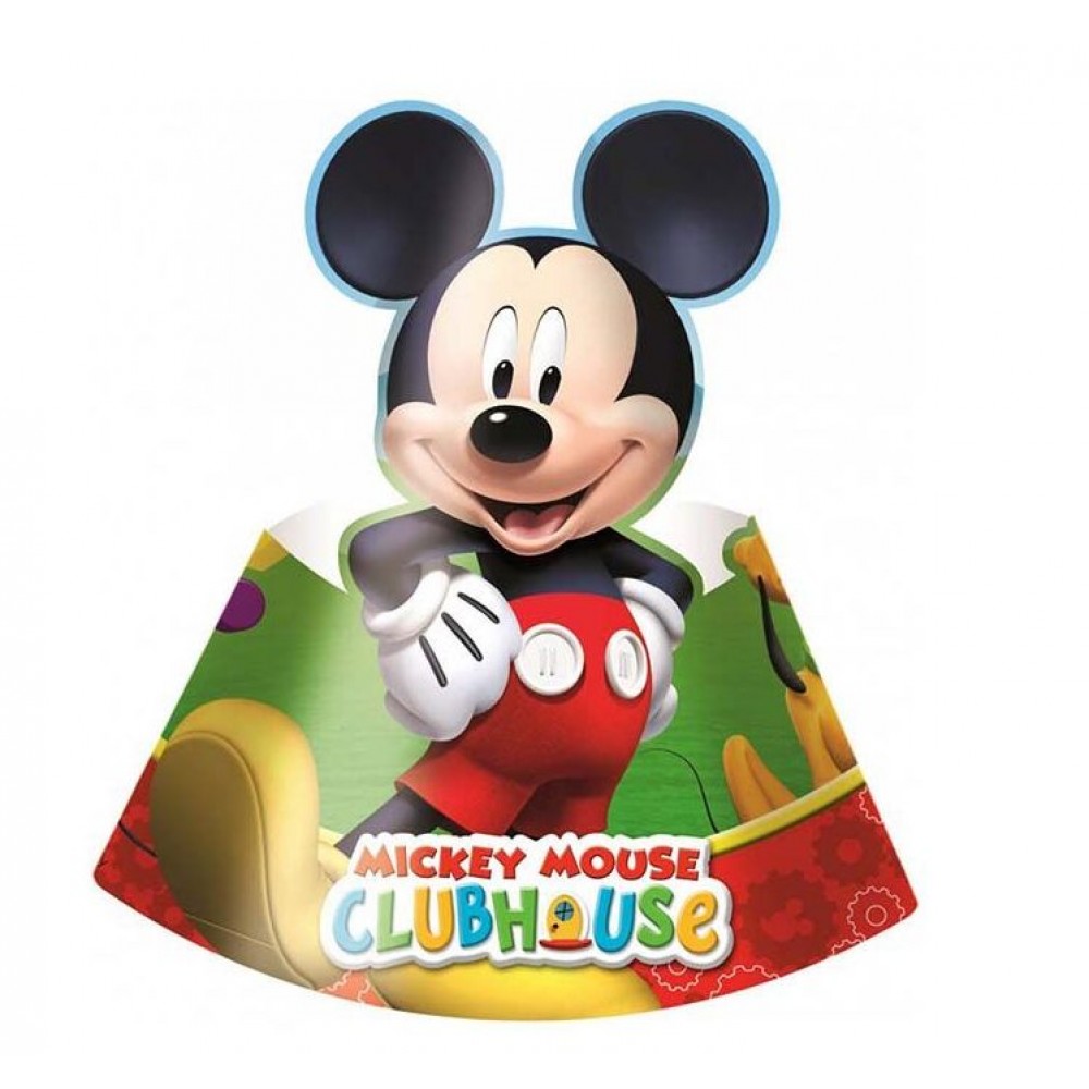 Καπελάκια Playful Mickey με αυτάκια (6 τεμ)