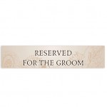 Πινακίδα αυτοκινήτου γάμου "Reserved for the Groom" (2 τεμ)