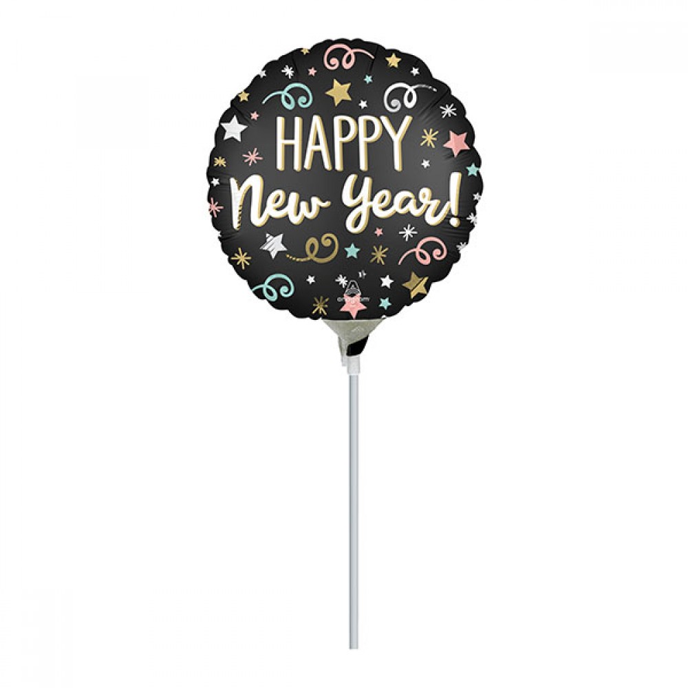 10" Mini Shape μπαλόνι Happy New Year