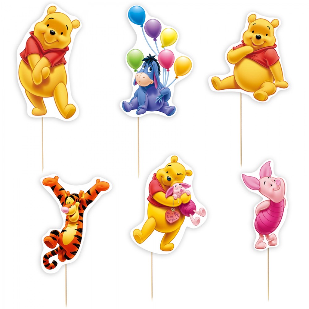 Οδοντογλυφίδες πάρτυ Winnie the Pooh (6 τεμ)