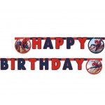 Banner "Happy Birthday" Spiderman