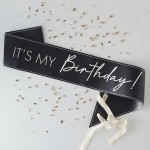 Κορδέλα It's my Birthday μαύρη