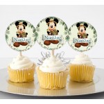 Topper Cupcake Σαφάρι Mickey (6 τεμ)