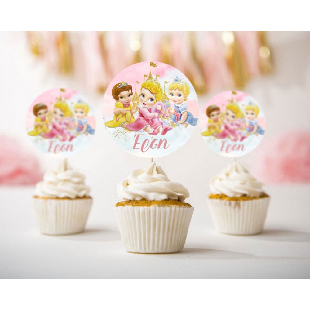 Topper Cupcake Baby Πριγκίπισσες (6 τεμ)