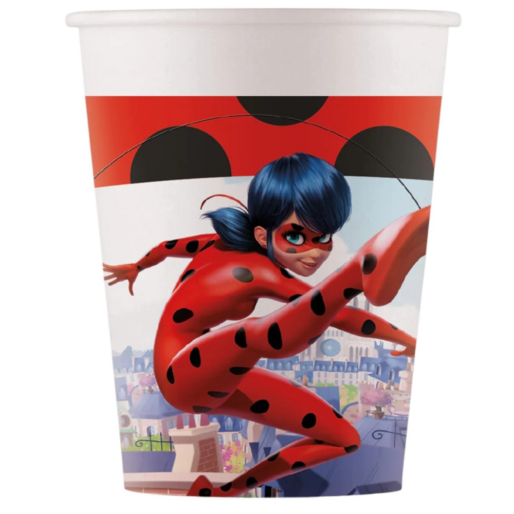 Ποτήρια πάρτυ Miraculous Ladybug (8 τεμ)