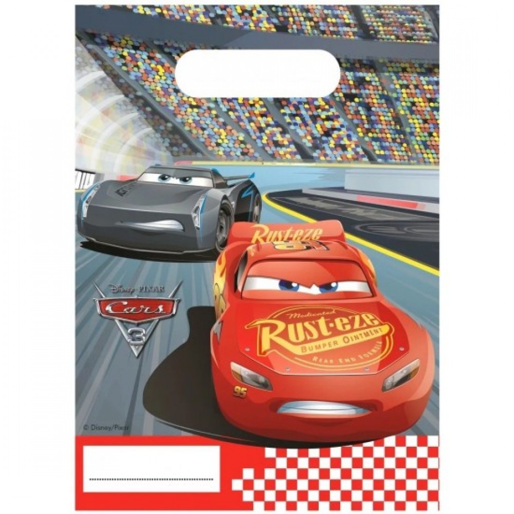 Σακουλάκια για δωράκια Cars Mcqueen (6 τεμ)