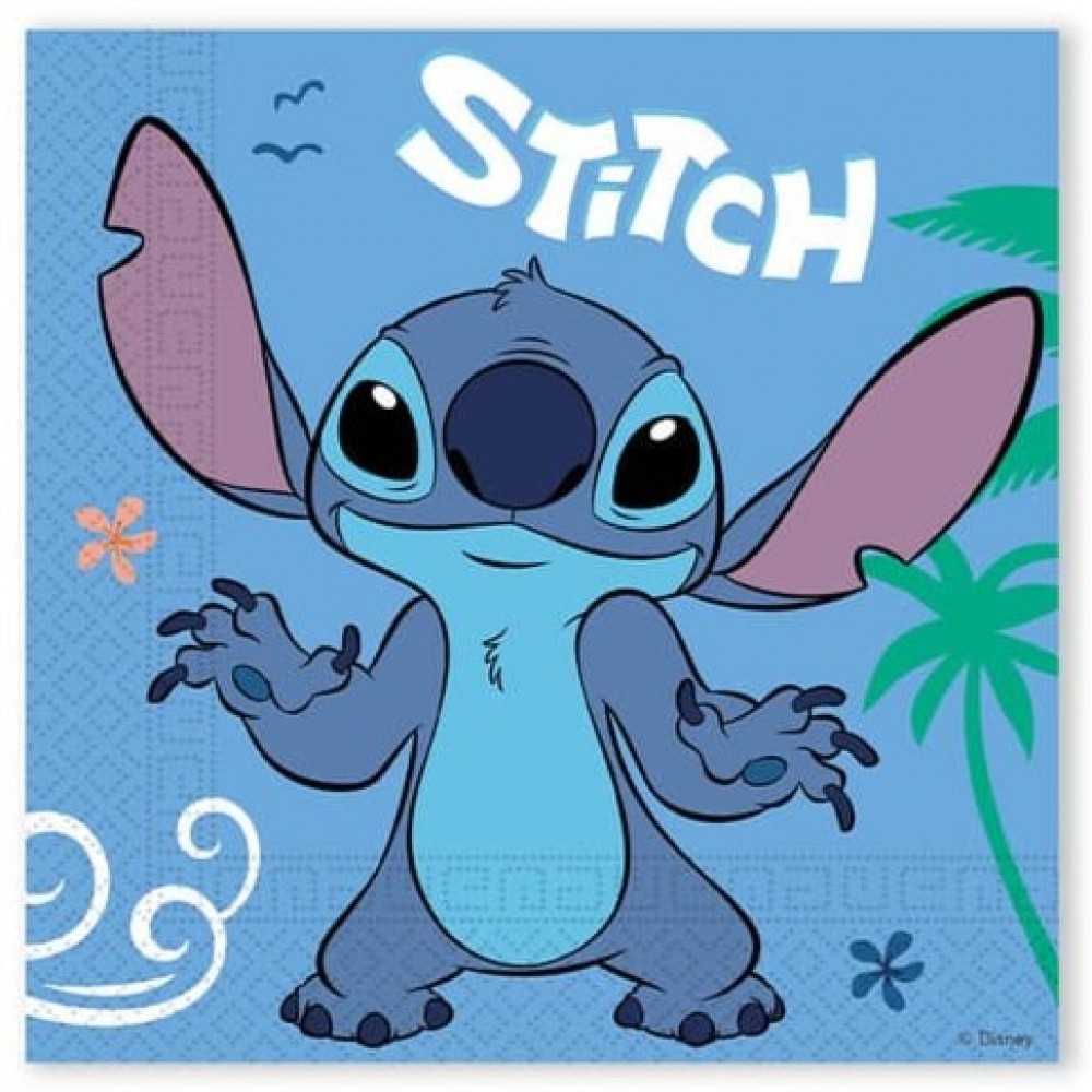 Χαρτοπετσέτες πάρτυ Stitch & Angel (20 τεμ)