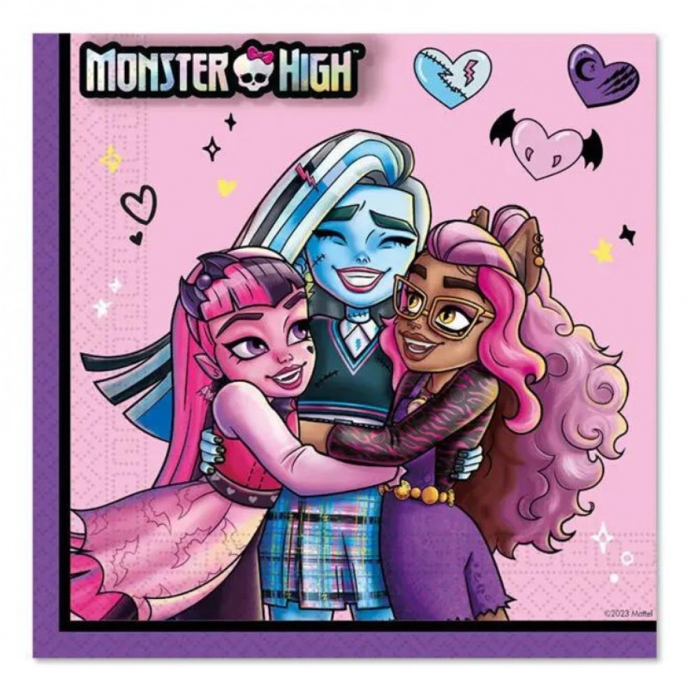 Χαρτοπετσέτες φαγητού Monster High (20 τεμ)